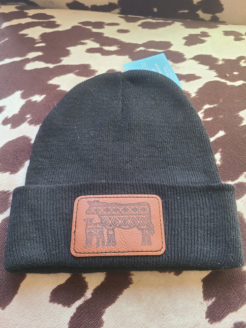 "Aztec Cow/Calf" Beanie