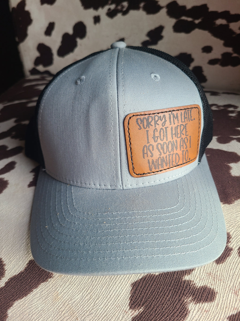 "Sorry I'm Late" Trucker Hat