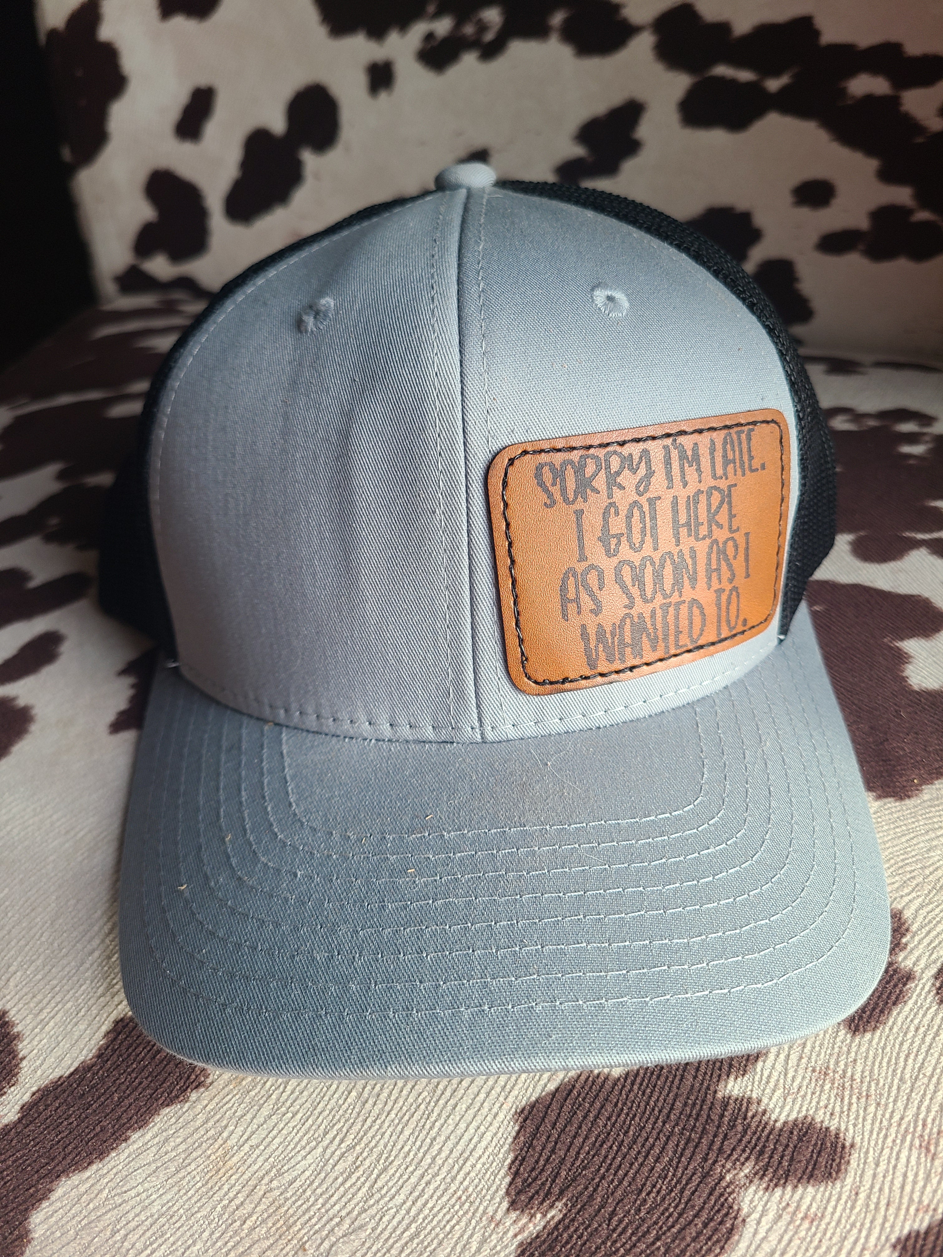 "Sorry I'm Late" Trucker Hat