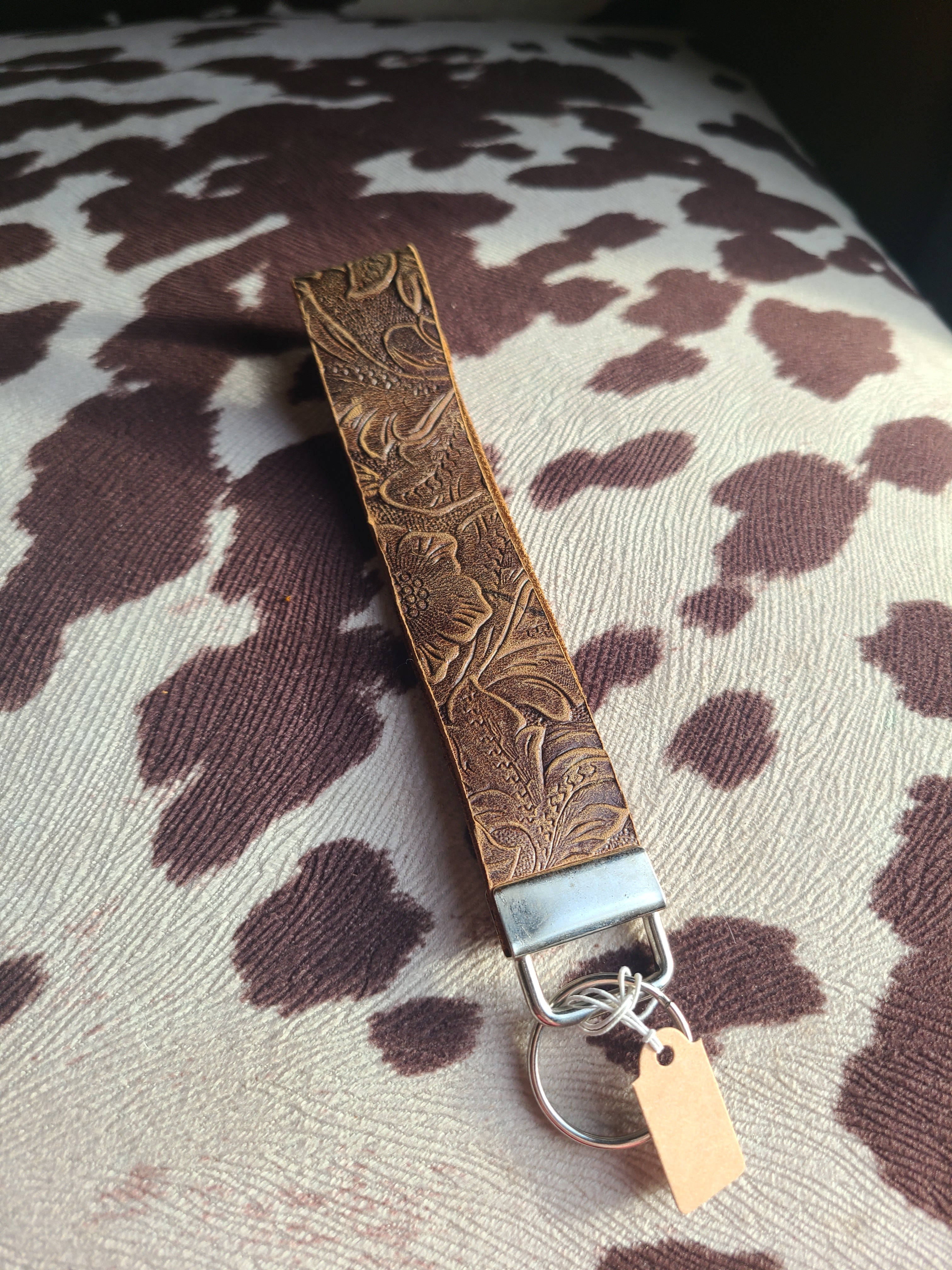 Faux Leather Keychain