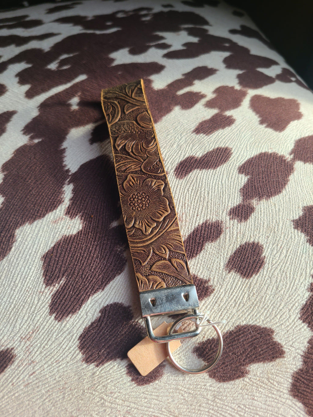 Faux Leather Keychain
