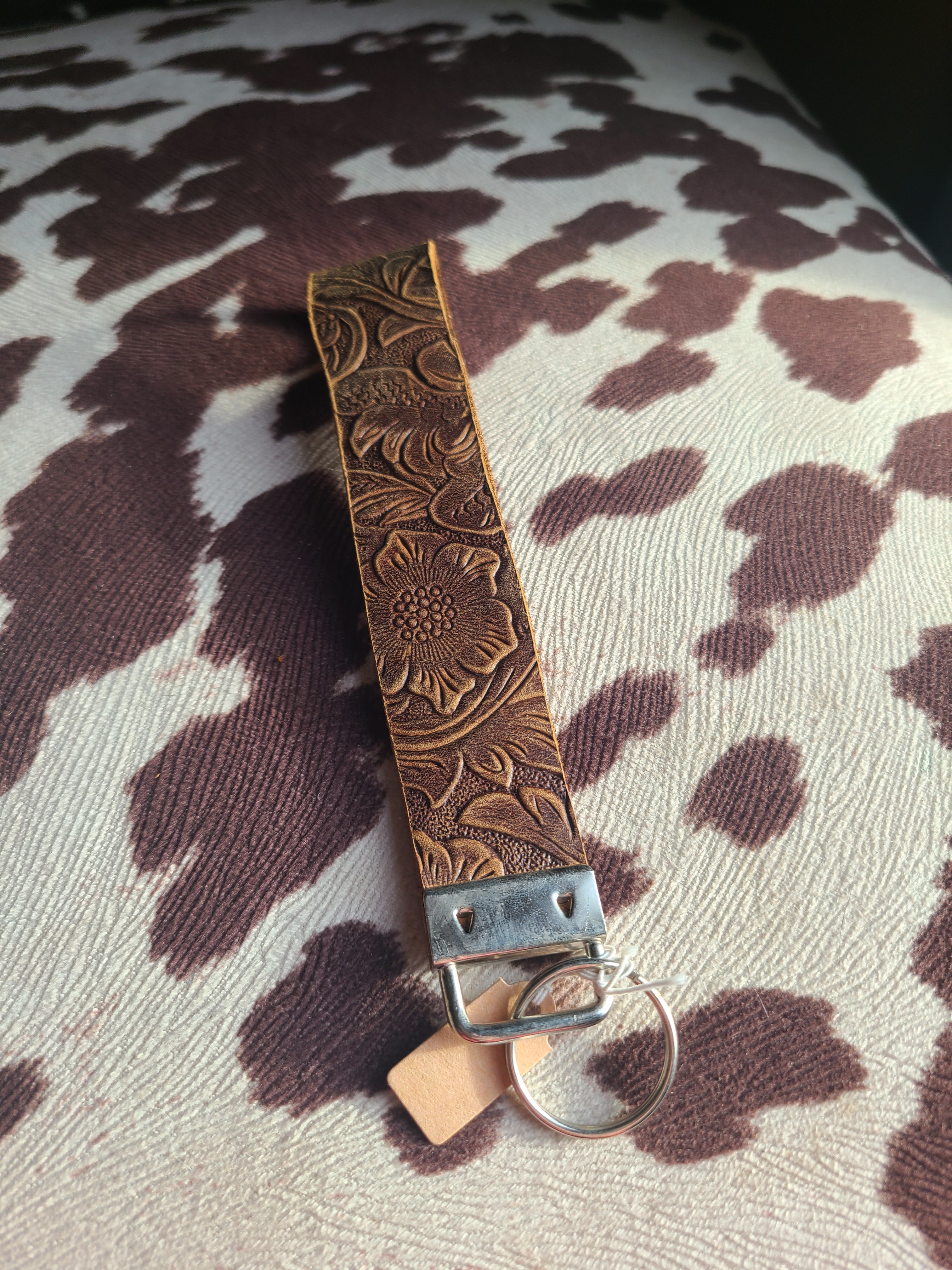 Faux Leather Keychain
