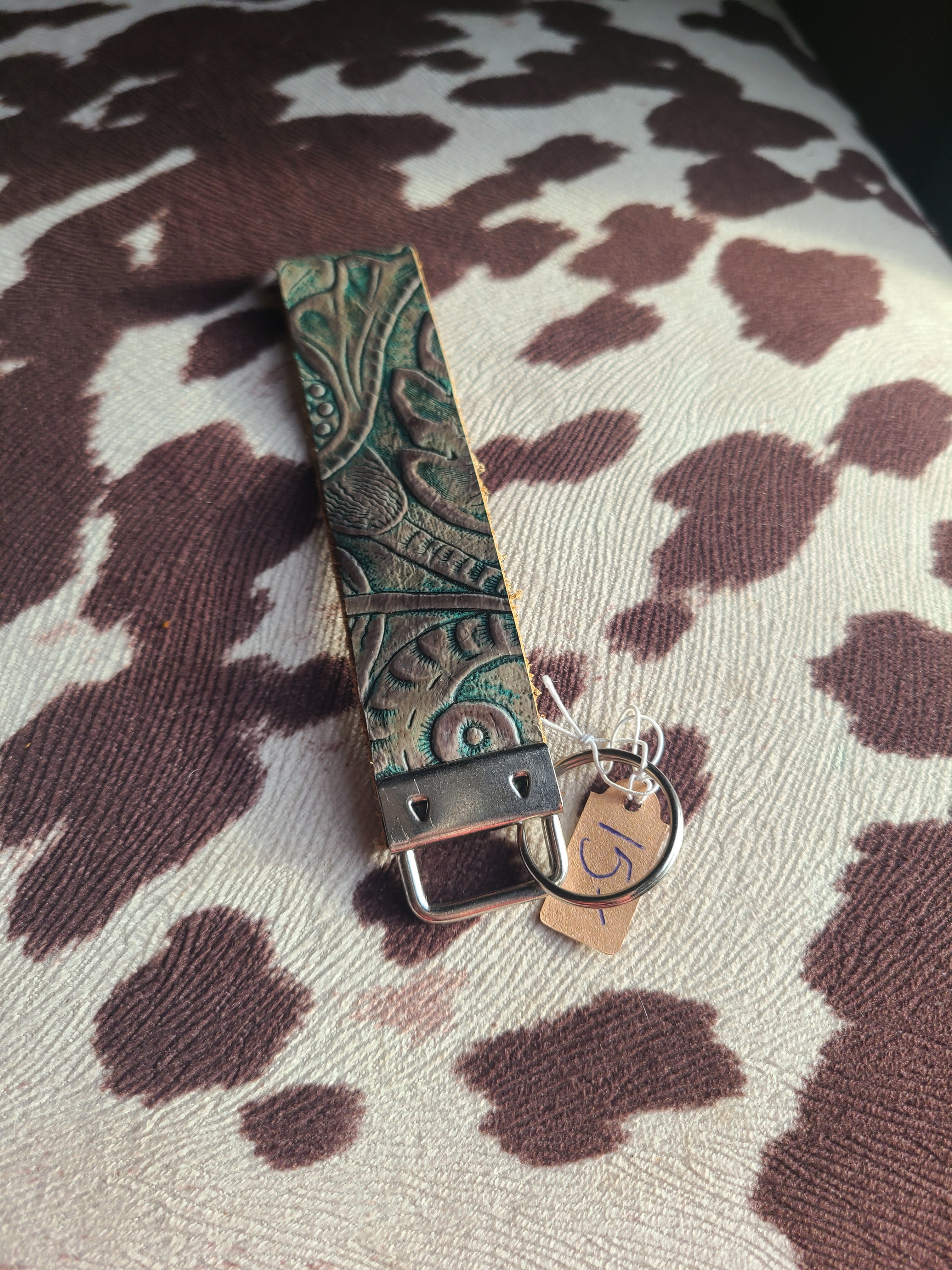 Faux Leather Keychain
