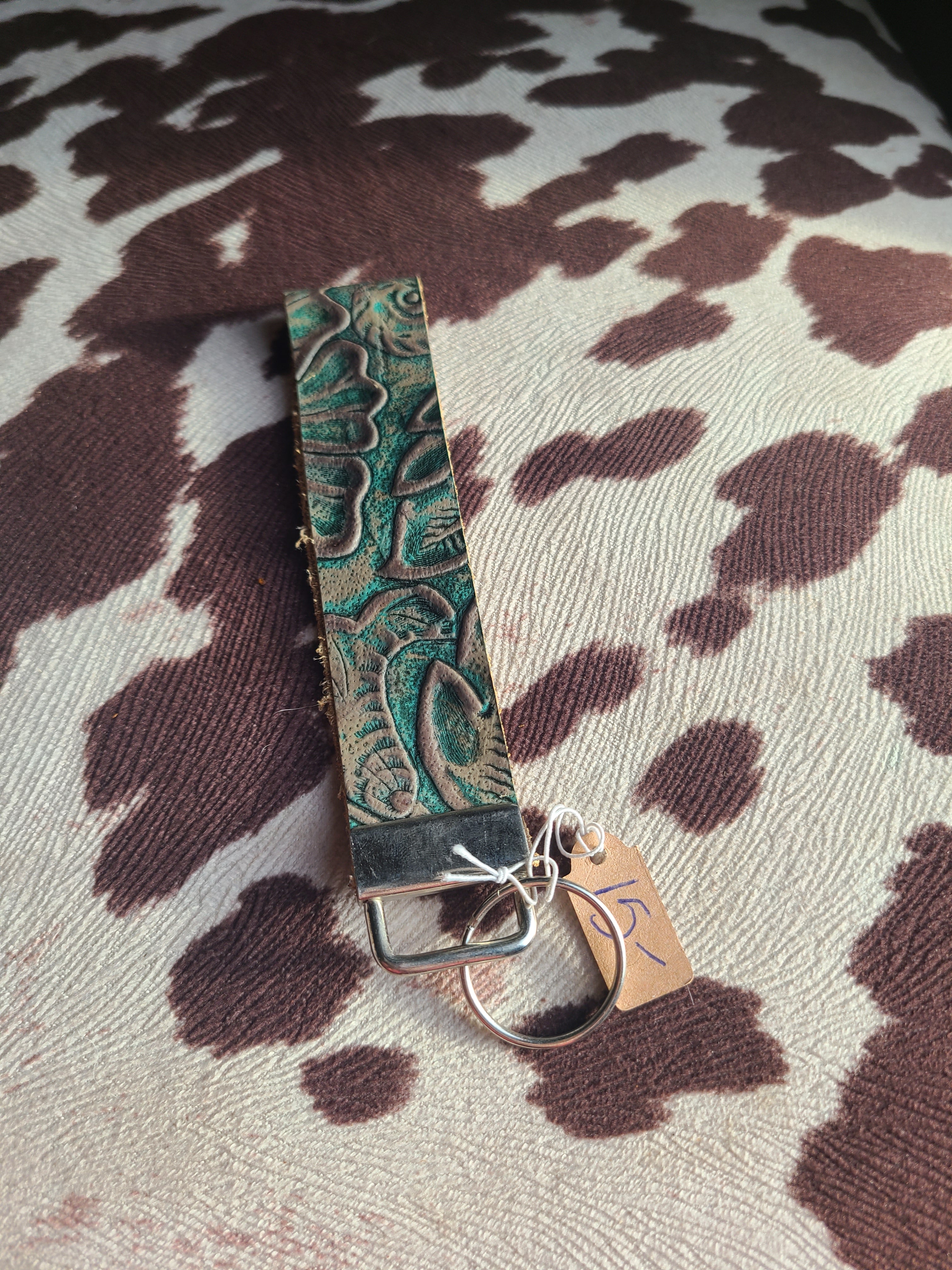 Faux Leather Keychain