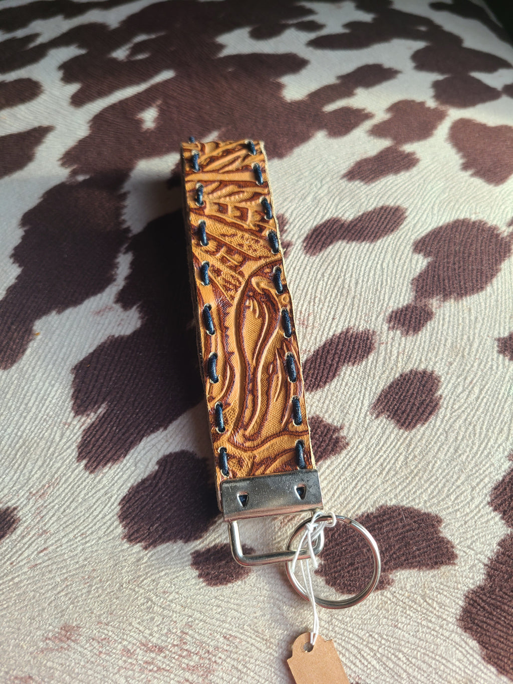 Faux Leather Keychain