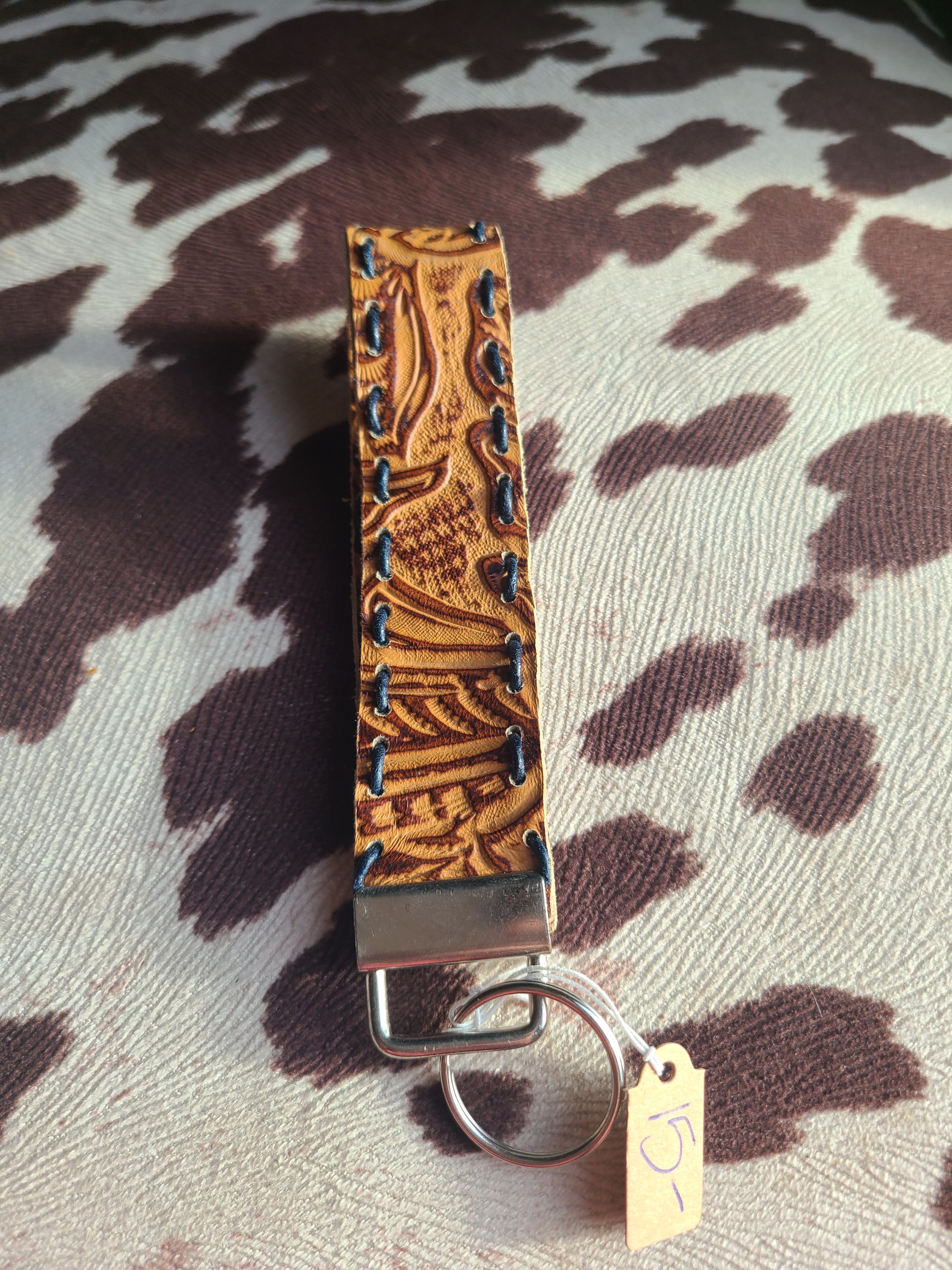 Faux Leather Keychain