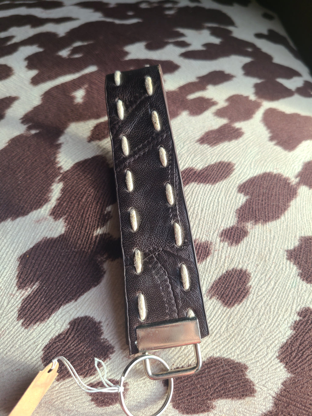Faux Leather Keychain
