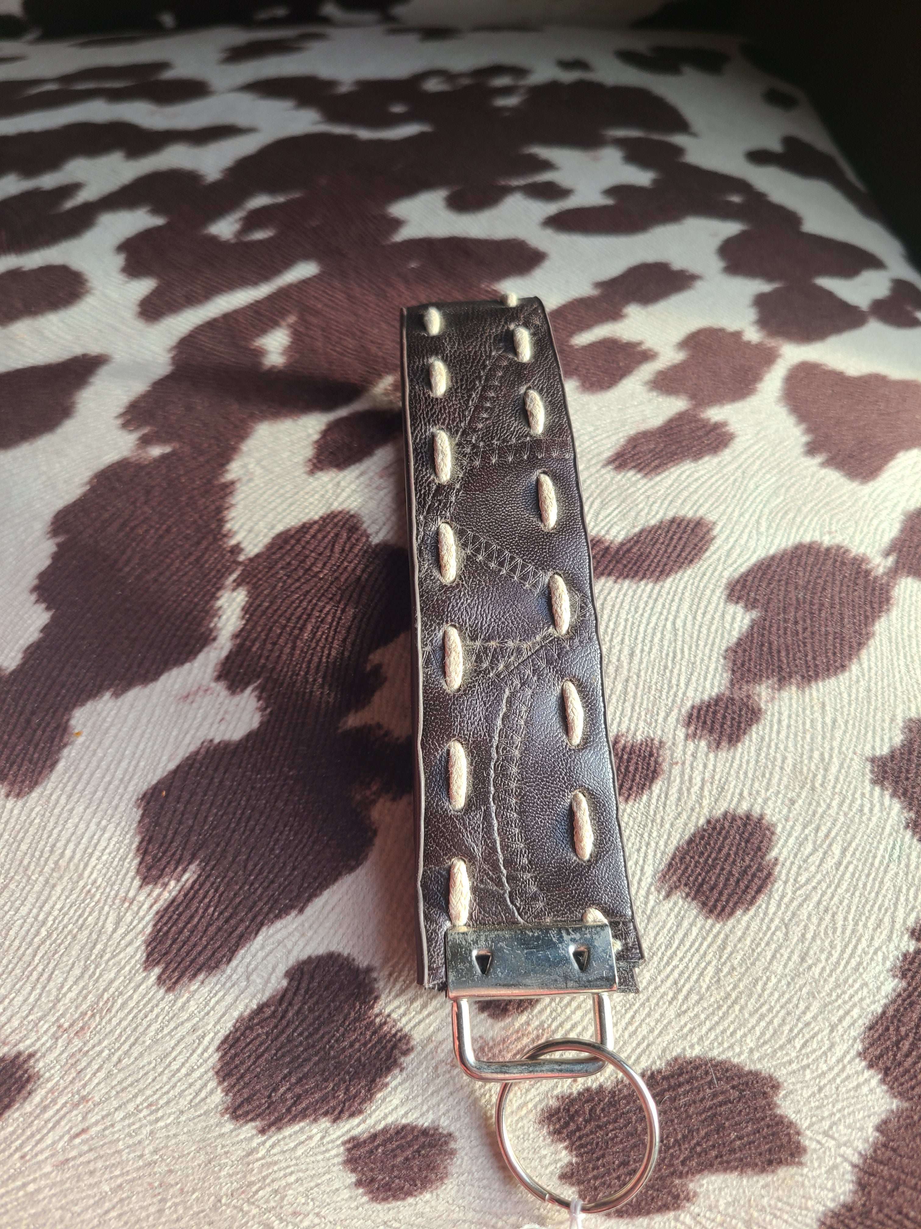 Faux Leather Keychain