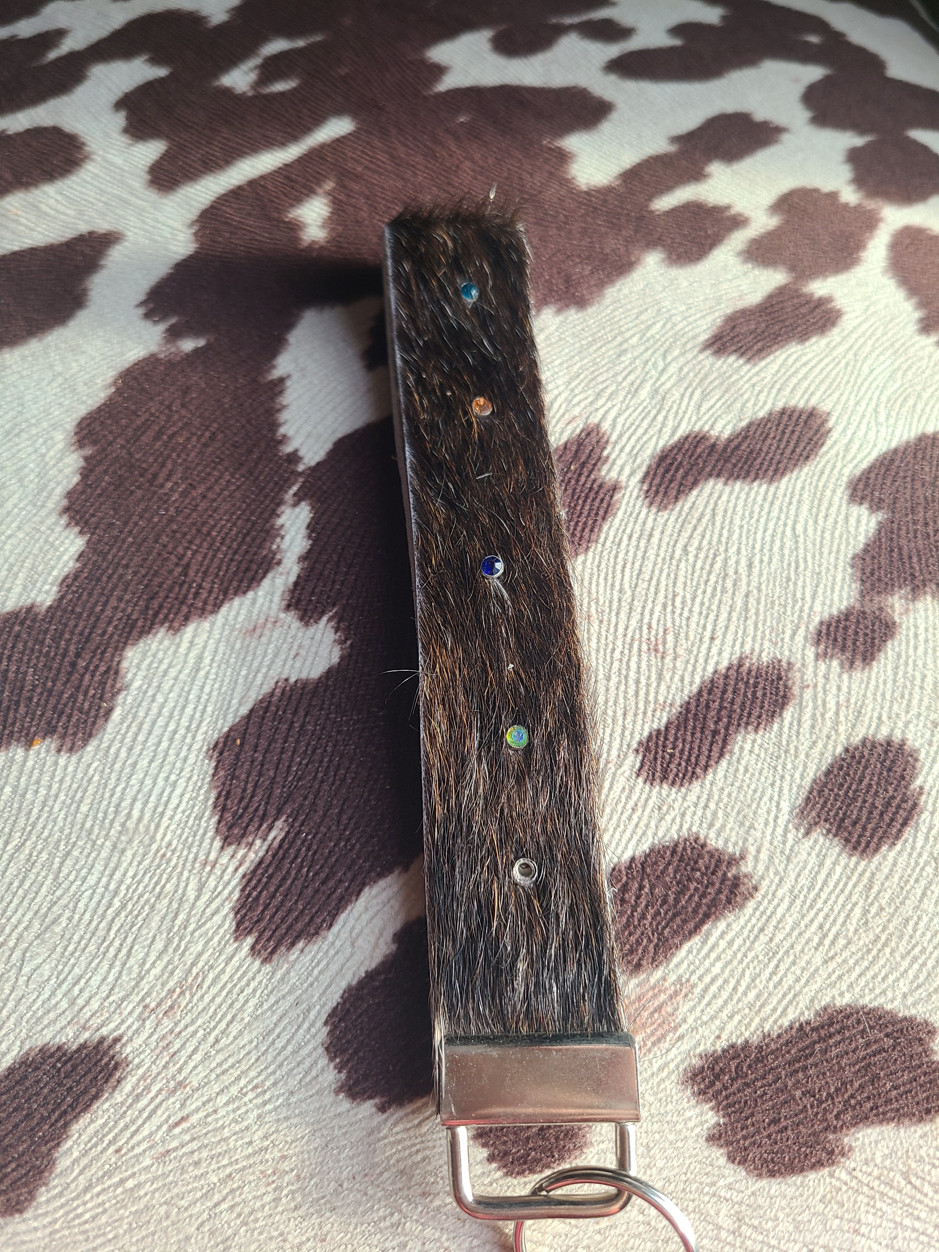 "Dazzled Cowhide" Keychain