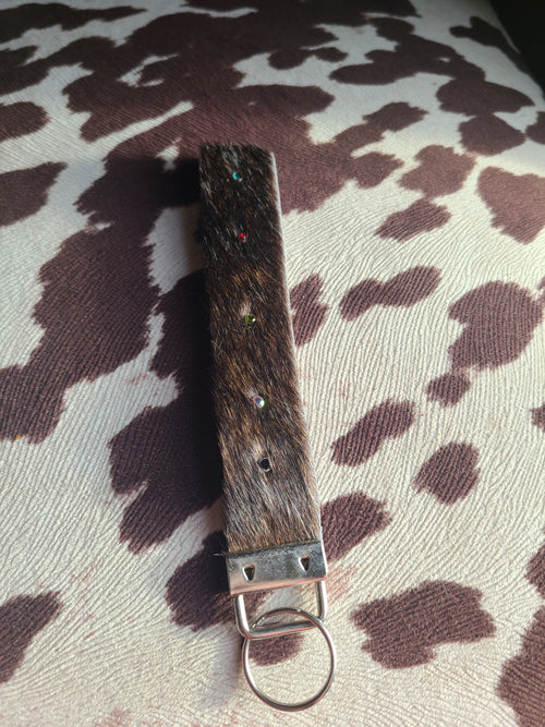 "Dazzled Cowhide" Keychain